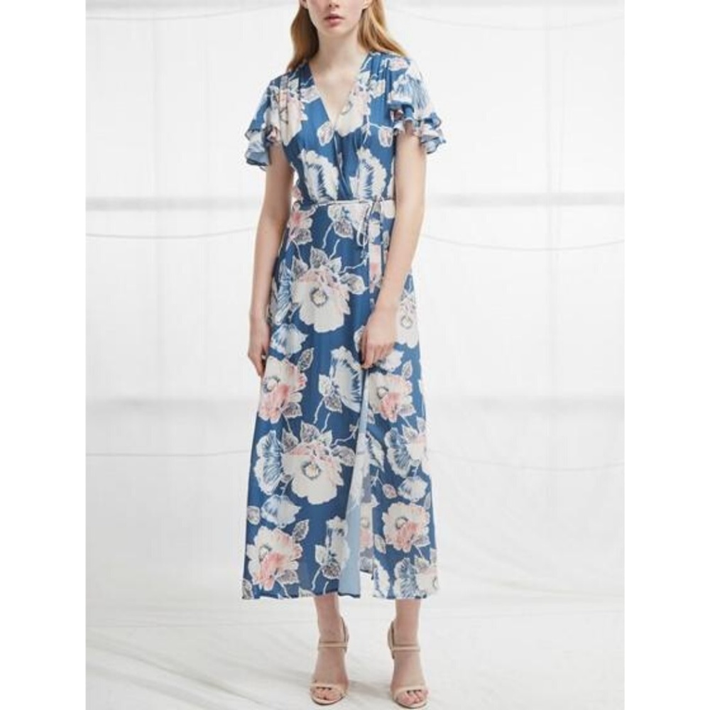 French Connection Cari Crepe Midi Belted Dress